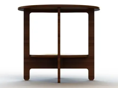 Teak Round Lamp Table Free 3D model