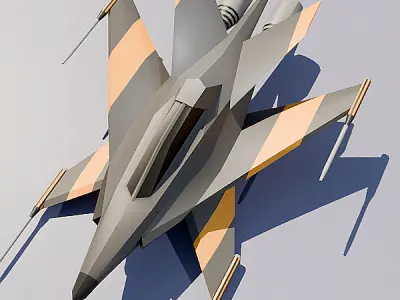 Lowpoly space mouse spaceship Low-poly 3D model