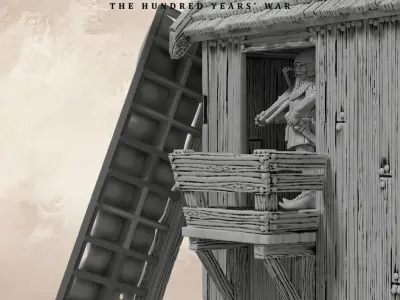 Medieval wooden windmill 3D print model