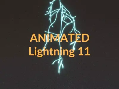 Animated Lightning v11 Low-poly 3D model