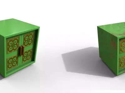 Pack 2 Modern Furniture 3D Model Low-poly 3D model