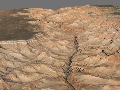 Grand Canyon Landscape 40x40km 3D model