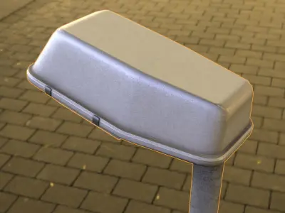 Street Light 3 Low-Poly Version Low-poly 3D model