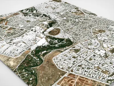 Cityscape Hama Syria 3D model