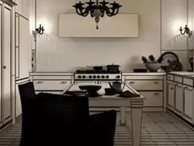 Kitchen Interior 3D model 3
