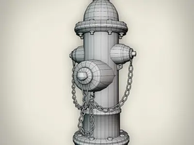 Hydrant Low-poly 3D model purchase