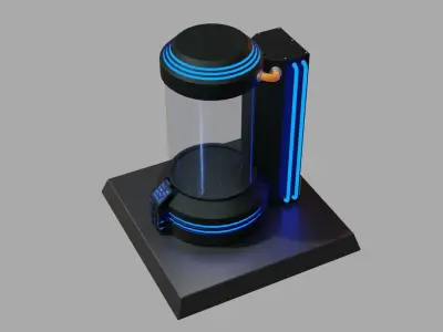Sci Fi Chamber  Low-poly 3D model