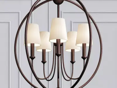 Sylvan 5 Light Chandelier 3D model