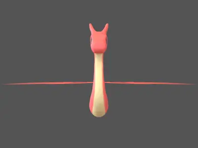 Cartoon Dragon Character v1 003 Low-poly 3D model