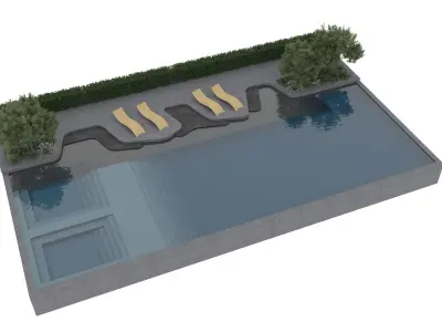 Swimming Pool Low-poly 3D model