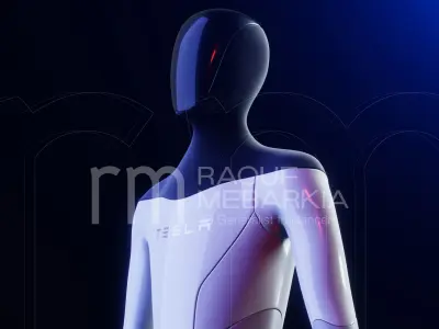 Tesla Bot Hyper 3D model quality - Blender eevee Ready to print Low-poly 3D model