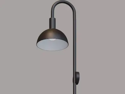 Wall Lamp Elctrical Fixture In Black Colour 3D model