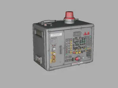 Industrial Control Box and Breaker Game Ready PBR Pack Low-poly 3D model