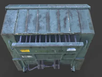 Space Dumpster Low-poly 3D model