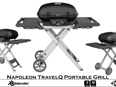 Napoleon TravelQ 285X Portable Gas Grill Low-poly 3D model