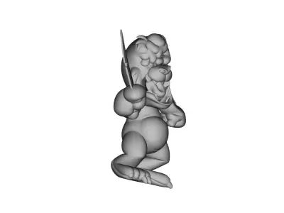 Cartoon Tiger Character 3D Model for Jewelry Pendant Design 3D print model