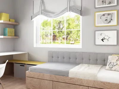 Kids room interior 3D model 3D model