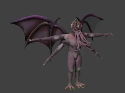 Cutulhu with 4 arms 3D model