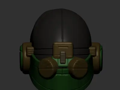 helmet high poly sculpt 3d printable ver 7 3D model 3D model
