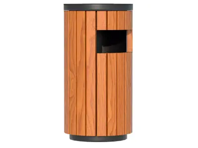 Outdoor Trash Bins 02 Low-poly 3D model