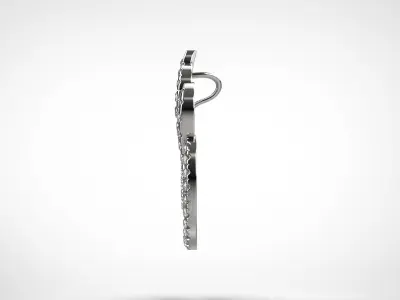 PE15 Classic Solitaire Pendant half ct CAD STL 18K  3g 3D print model