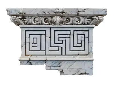 Greek Frieze Architectural Element Low-poly 3D model