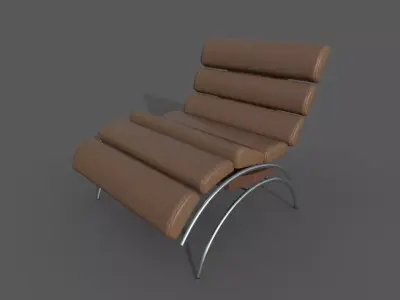 Chair-01 lounge chair Low-poly 3D model