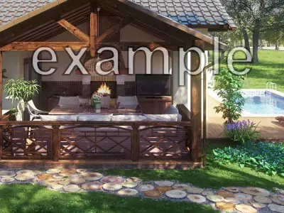 Wood Log Slices 3D model