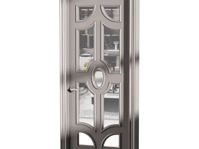 Modern entrance door 72 3D model