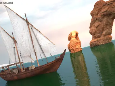  Qatar Dhow Dual Mast Sailing Boat 