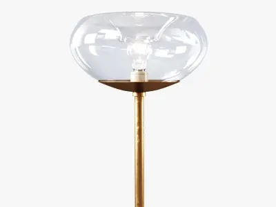 Katia Gold Bubble Glass Floor Lamp 3D model