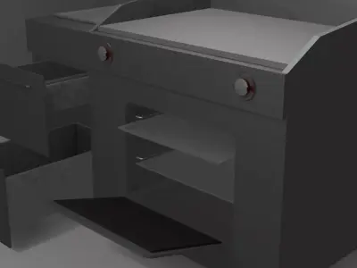 Low Poly Grill Low-poly 3D model