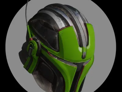 Mandalorian Helmet Model and Texture Low-poly 3D model