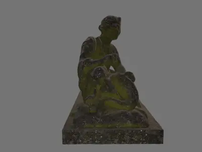 woman statue 2 Low-poly 3D model