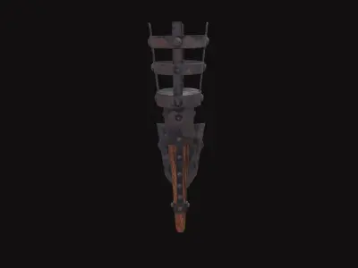 Medieval Torch V09 Low-poly 3D model