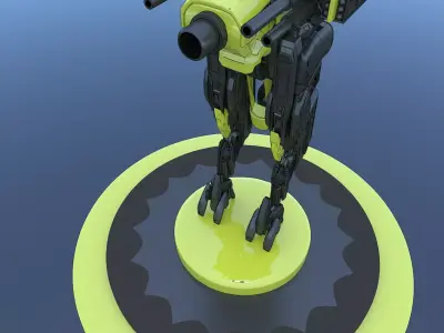 Cyborg Mecha Robot SciFi 3D model