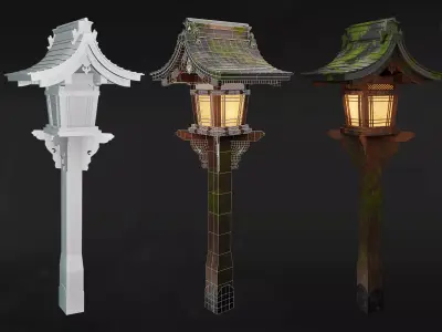 Lamp post japan 3D model