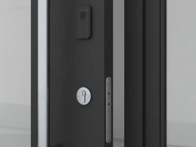 Aluminium door 48 3D model