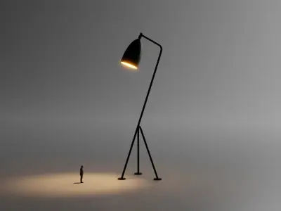 Grasshopper Floor Lamp 3D model 3D model