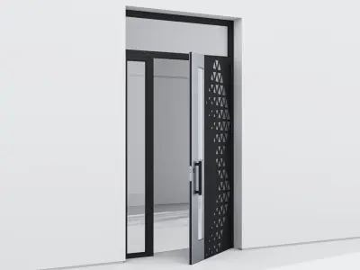 Aluminium door 190 3D model