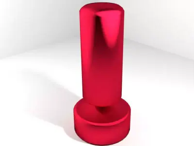 Martial-Art Training Equipment - Standing Kicking Bag 3D model