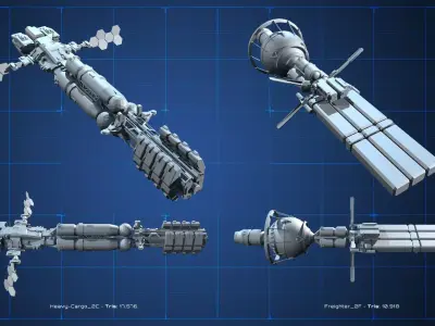 LOW - SPACE Vol02 Low-poly 3D model