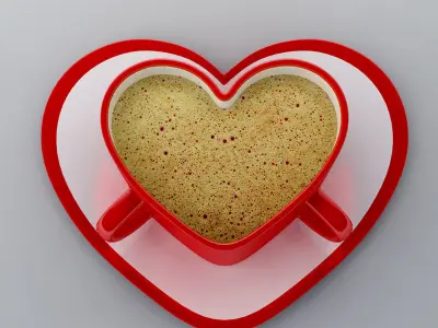 Heart Shape Cup Free 3D model