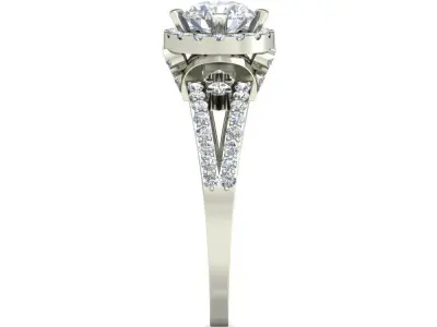 Women Wedding Engagement Two Flower Ring 3D print model