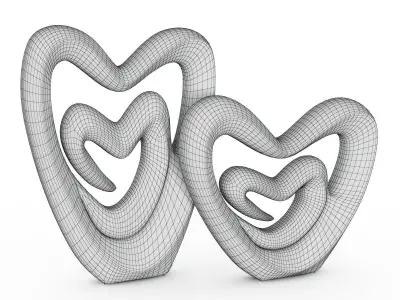 Figurine hearts 3D model