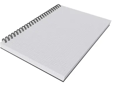 Spiral Bound Notebook A5 - Office Notepad with Lined Paper Low-poly 3D model