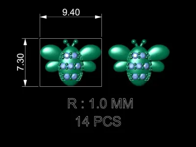 Bee stud 3D print model