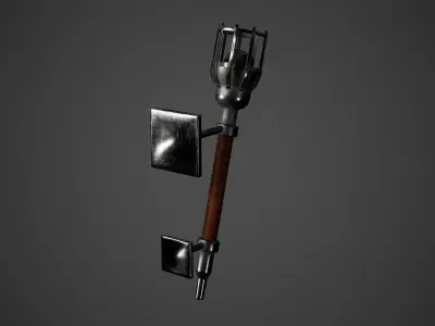 Medieval Torch Low Poly Game Ready Low-poly 3D model