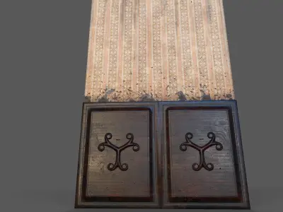 Old Wood Wall Low-poly 3D model purchase