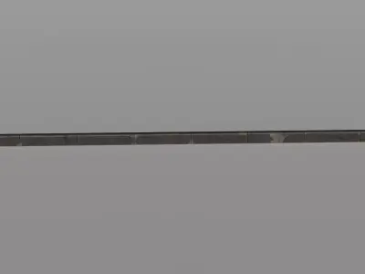 Road curb Low-poly 3D model